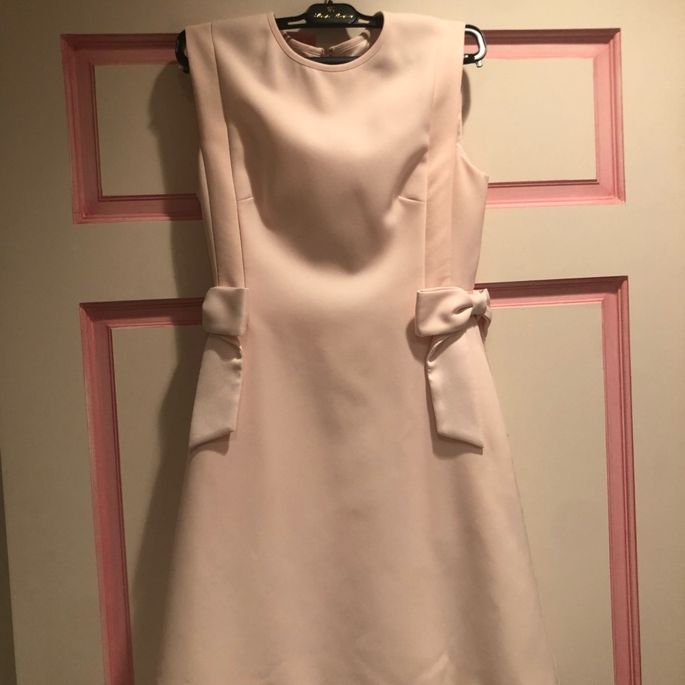Ted Baker Cream Mini Dress with Bow Accents